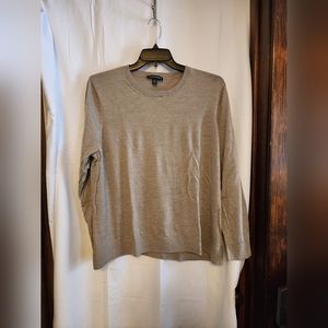 Oatmeal extra fine Merino wool lightweight sweater size 3X
